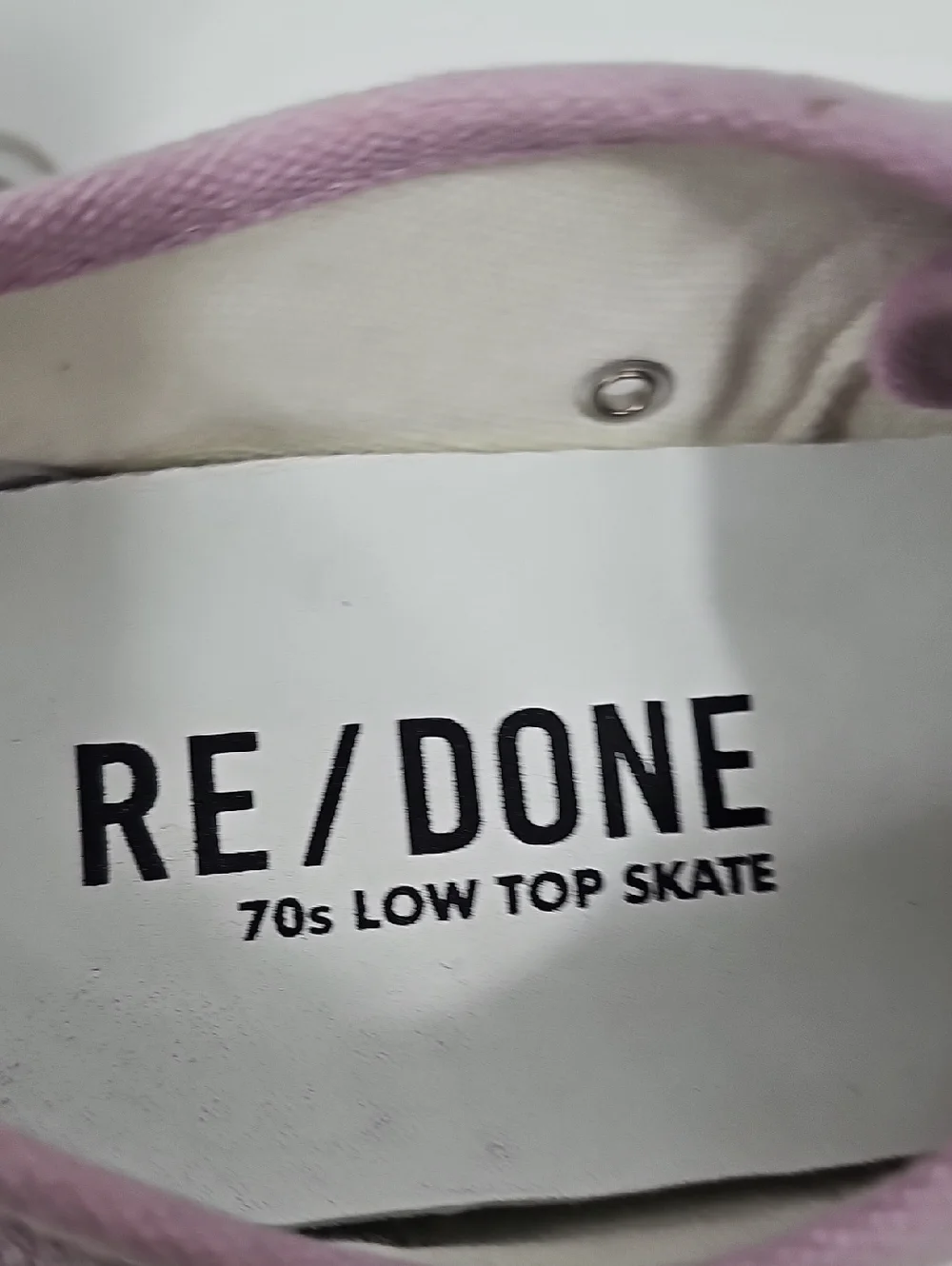 NWOT Re/Done 70s Low Top Skate Sneakers Faded Lilac Purple Canvas 40